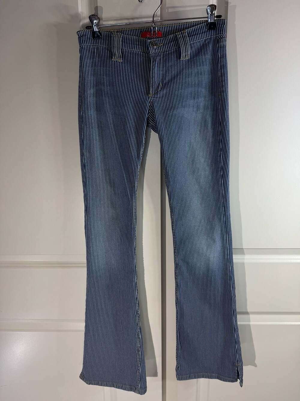 A.B.S by Allen Schwartz Vintage Striped Flare Jeans Size 28 Y2K